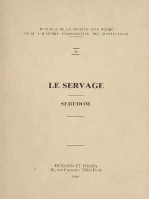 cover image of Le Servage